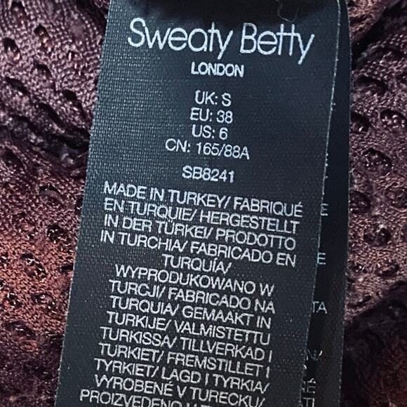 Sweaty Betty Pennine Fleece Jacket Full Zip Sherpa Teddy Maroon Red Womens 6 - Picture 12 of 13